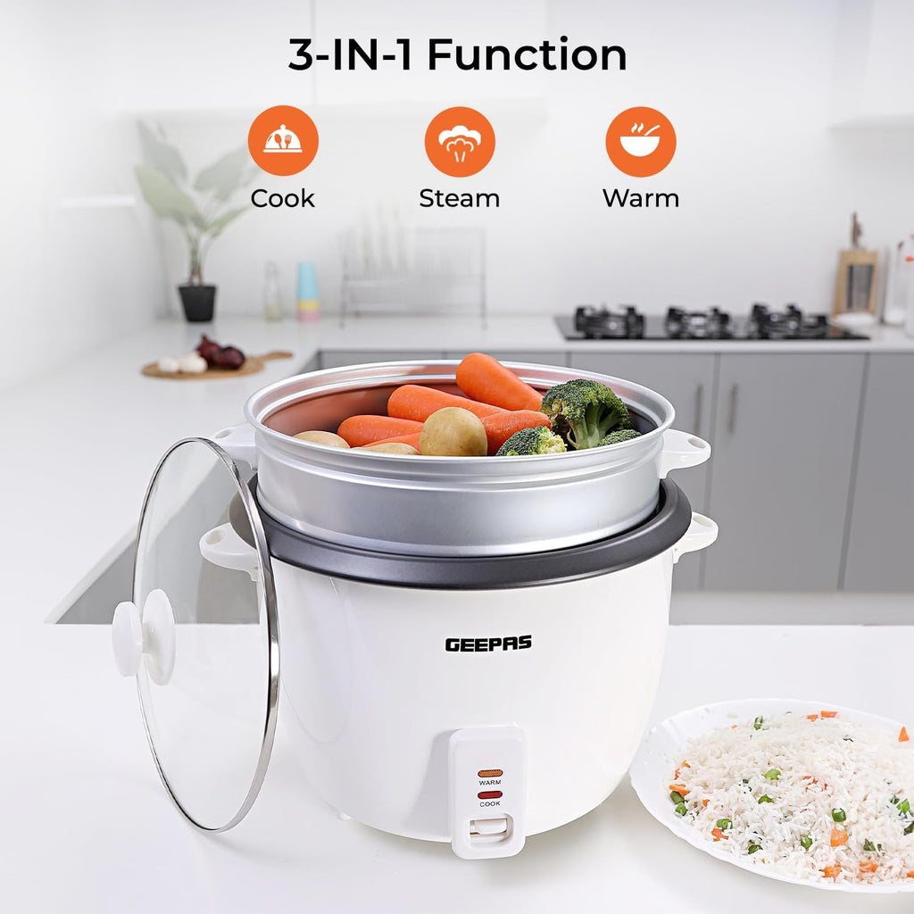 Geepas Automatic Rice Cooker Non Stick Inner Pot
