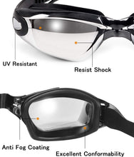 Load image into Gallery viewer, Swim Goggles Anti Fog UV Resistant Wide Clear Vision