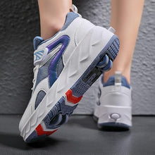 Load image into Gallery viewer, Kids Roller Skates Shoes Four Wheels Roller Sneakers