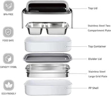 Load image into Gallery viewer, Stainless Steel Lunch Box Insulated Bento Box Containers
