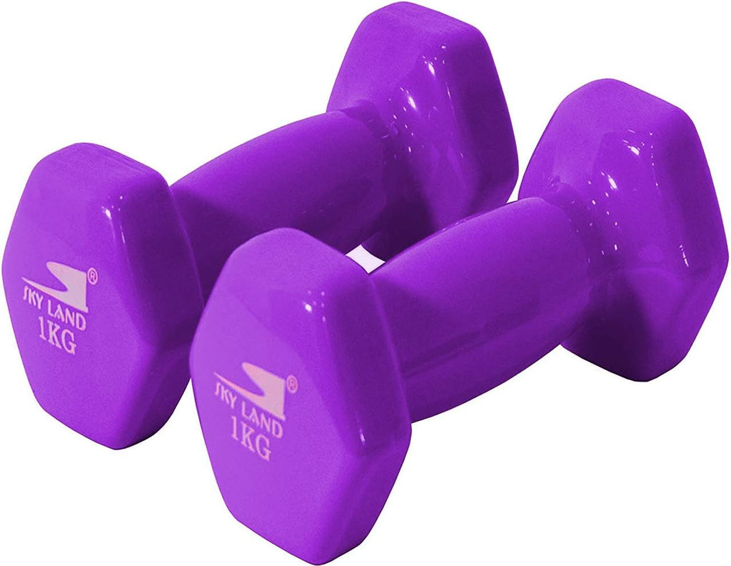 Classical Dumbbells Hand Weights Set Vinyl Coated Exercise Fitness