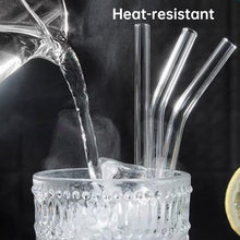 Load image into Gallery viewer, ECVV Glass Transparent Straw Set Healthy Eco Friendly