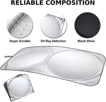 Load image into Gallery viewer, Car Windshield Sun Shade with Storage Pouch Foldable