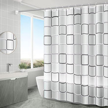 Load image into Gallery viewer, Transparent Shower Curtain Square Printed Eco Friendly Waterproof