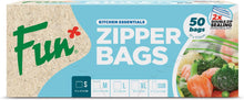 Load image into Gallery viewer, Fun Zipper Bags Clear Small Leak Proof Airtight Seal Food Storage