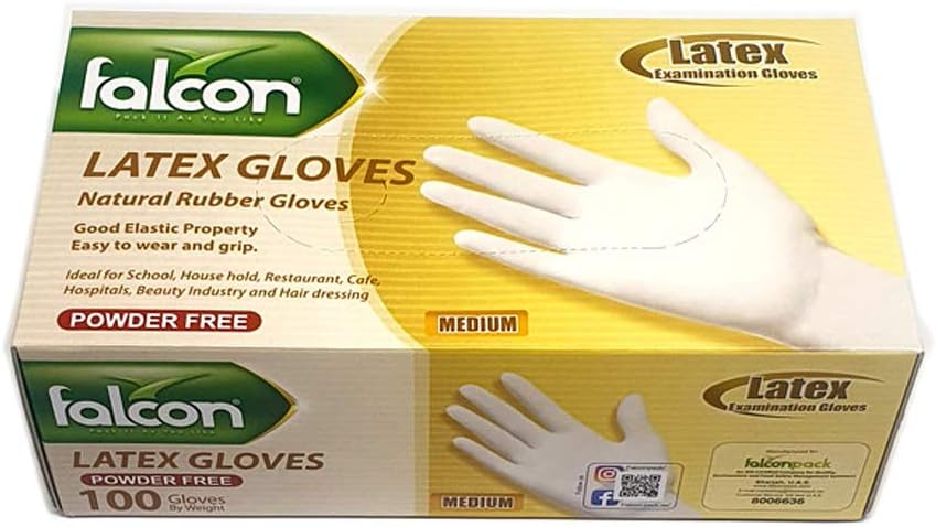 Falcon Latex Gloves Powder Free Pack