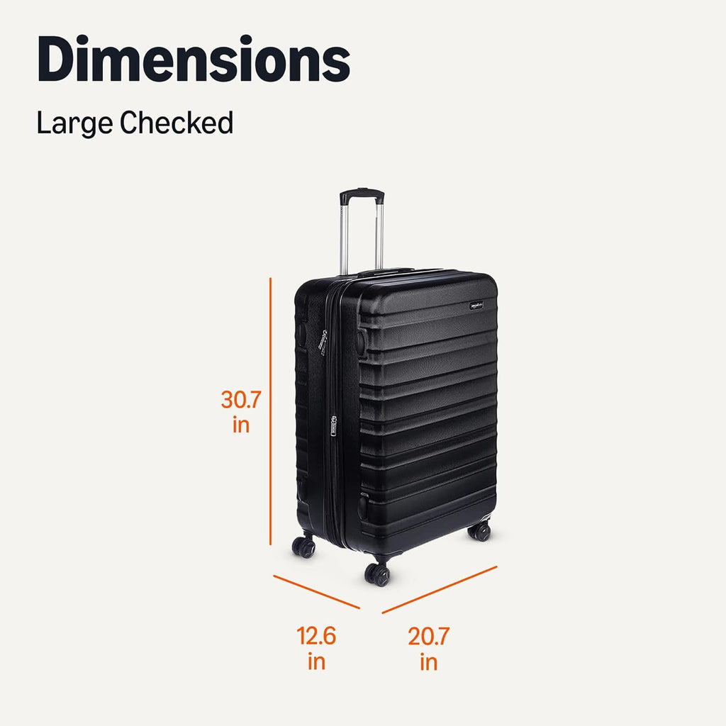 Amazon Basics Hardside Spinner Luggage Black
