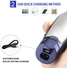 Load image into Gallery viewer, KEMEI Men&#39;s Self Cut Hair Trimmer Waterproof Cordless