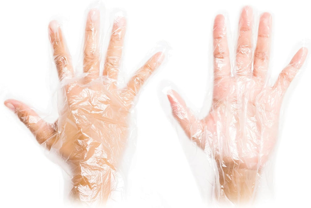 Disposable P E Gloves Clear One Size Fits All Pack