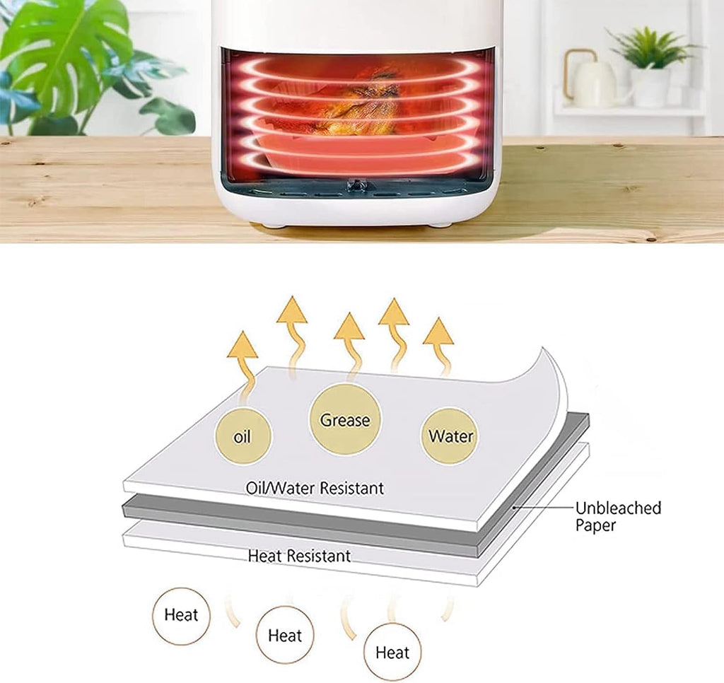 Air Fryer Disposable Paper Liners Non Stick Oil Proof Parchment Paper