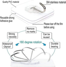Load image into Gallery viewer, Adhesive Wall Hooks Transparent Strong Suction Hooks
