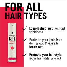 Load image into Gallery viewer, Taft Schwarzkopf Hairspray Phyto Keratin Hold 4