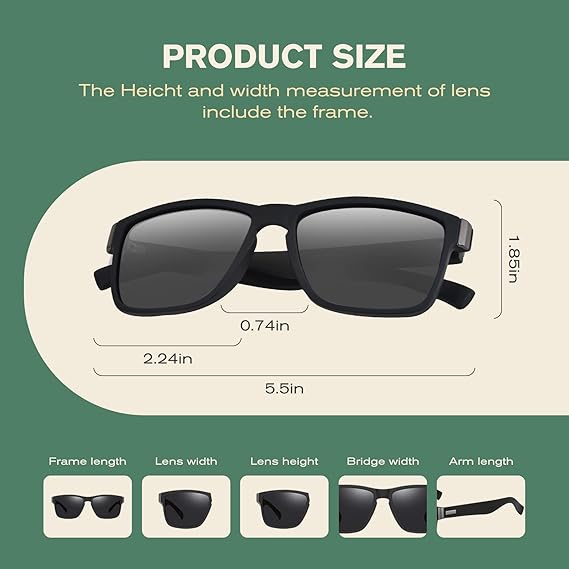 Polarized Sunglasses UV400 Protection Classic Designer