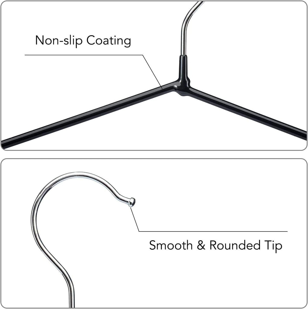 Metal Hangers Plastic Hangers 10 Pack Black Shirt Hangers