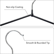 Load image into Gallery viewer, Metal Hangers Plastic Hangers 10 Pack Black Shirt Hangers