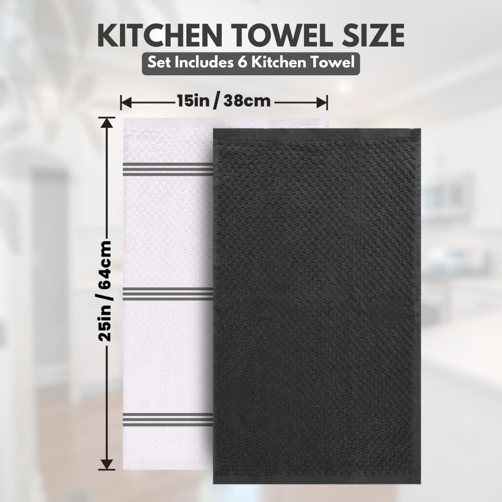 Premium Kitchen Towels 100 Cotton Absorbent Dish Towels