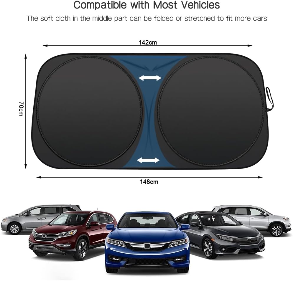 Foldable Car Windshield Sunshade Blocks UV Rays