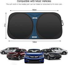 Load image into Gallery viewer, Foldable Car Windshield Sunshade Blocks UV Rays