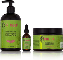 Load image into Gallery viewer, Mielle Organics Rosemary Mint Strengthening Shampoo Hair Masque Scalp Oil