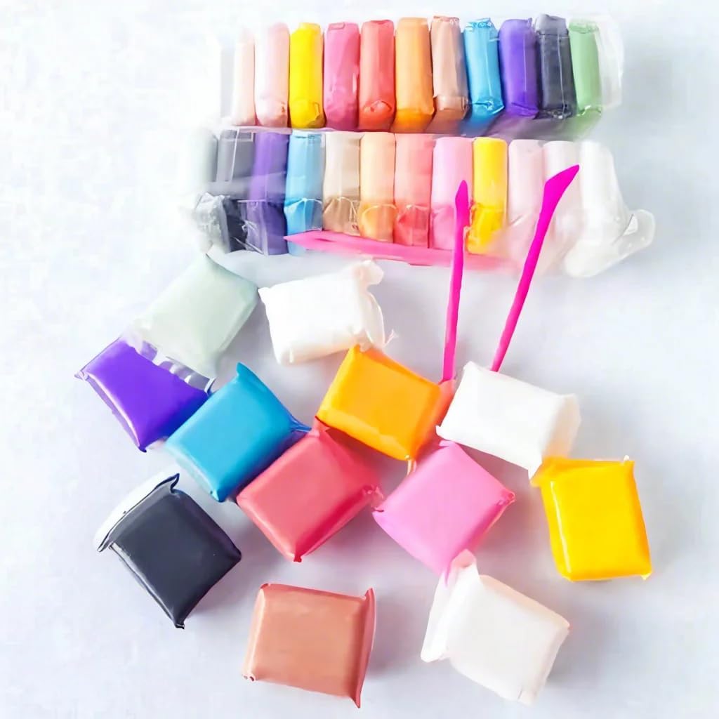 Color Non Toxic Air Dry Clay Set for Kids Creative DIY Crafts