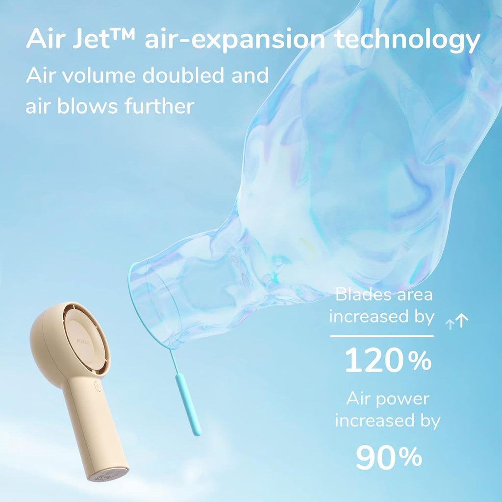 JISULIFE Handheld Turbo Fan Portable Rechargeable