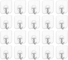 Load image into Gallery viewer, Adhesive Hooks Heavy Duty Wall Hooks 20 Pack