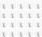Adhesive Hooks Heavy Duty Wall Hooks 20 Pack