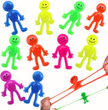 Sticky Bendable Man Toys Assorted Colors Kids Party Favor Sets