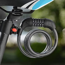 Load image into Gallery viewer, Bike Lock Cable 1 2pcs 1 2M 5 Digit Code Bicycle Lock