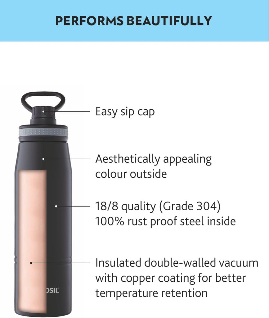 Borosil Stainless Steel Hydra Gosports Vacuum Insulated Flask