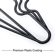 Load image into Gallery viewer, Metal Hangers Plastic Hangers 10 Pack Black Shirt Hangers