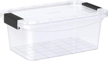 Load image into Gallery viewer, Cosmoplast Clear Plastic Storage Box with Lockable Lid