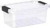 Cosmoplast Clear Plastic Storage Box with Lockable Lid