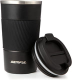 GEMFUL Travel Coffee Mug Stainless Steel Vacuum Insulated Tumbler