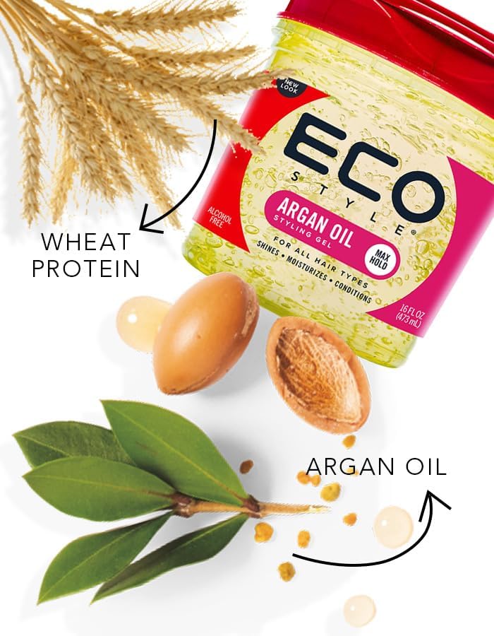 Eco Style Paraben free Hair Styling Gel with Argan Oil