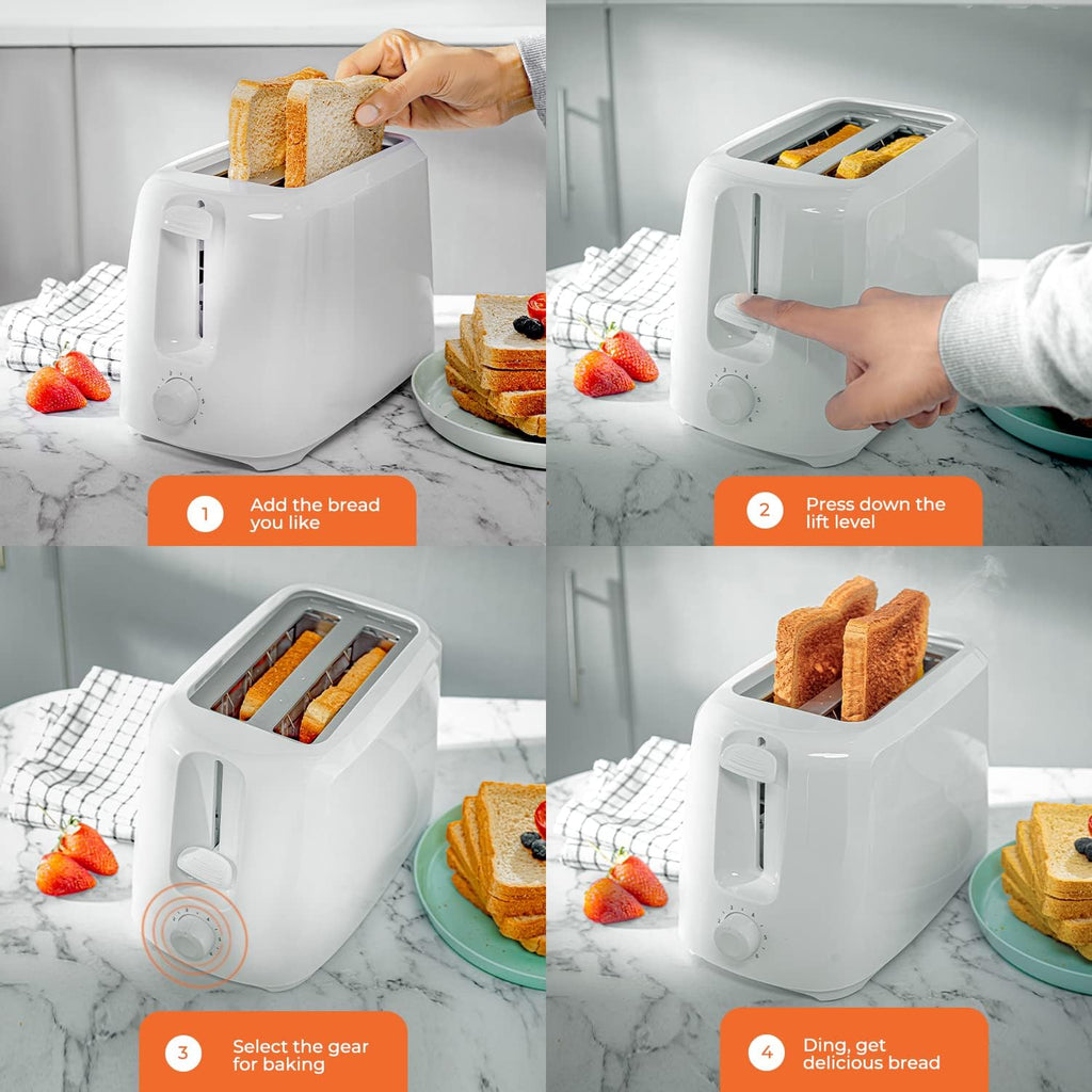 Geepas 2 Slice Bread Toaster Variable Browning