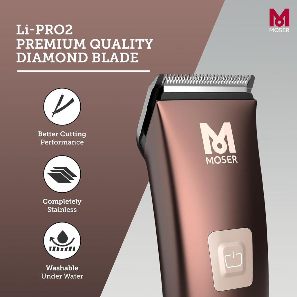 Moser LiPro2 Cordless Hair Clipper for Men Made in Germany