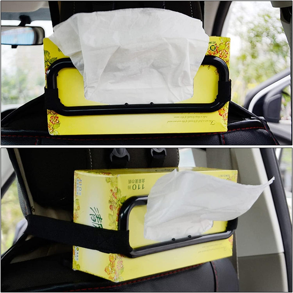 Car Tissue Paper Box Holder Auto Rear Seat Headrest Support