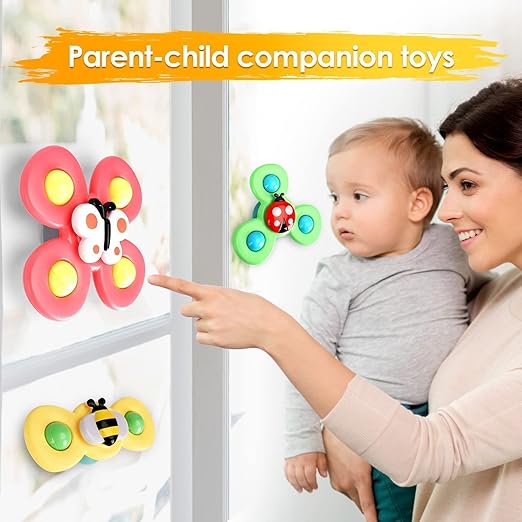 Suction Cup Spinner Toys Dimple Silicone Bubbles Stress Relief