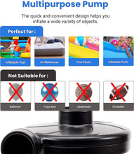 Load image into Gallery viewer, Portable Air Mattress Pump Electric Inflation Pump