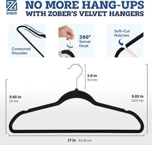 Load image into Gallery viewer, Non Slip Velvet Hangers Ultra Thin Space Saving Swivel Hook