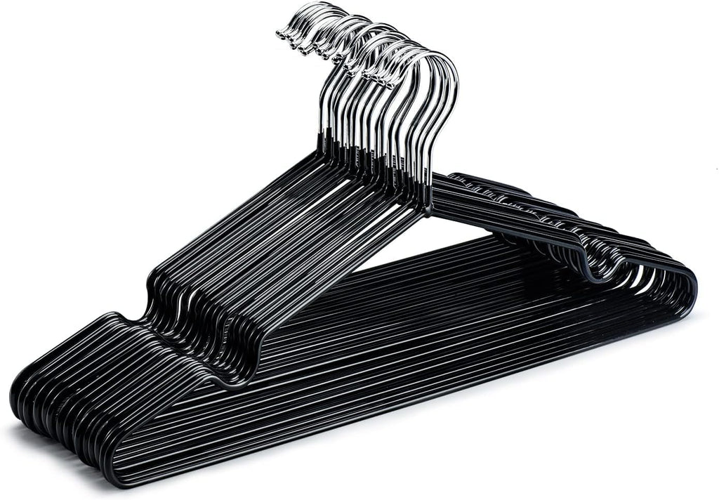 Metal Hangers Plastic Hangers 10 Pack Black Shirt Hangers