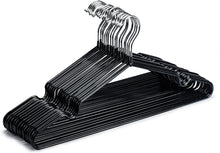 Load image into Gallery viewer, Metal Hangers Plastic Hangers 10 Pack Black Shirt Hangers