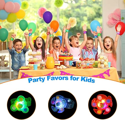 LED Light Up Fidget Spinner Bracelets Party Favors For Kids
