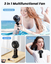 Load image into Gallery viewer, Portable Handheld Fan with LED Display and Battery