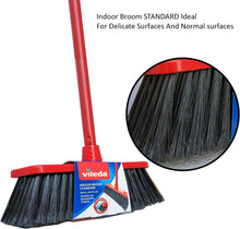 Load image into Gallery viewer, Vileda Indoor Floor Broom Red Black Lightweight