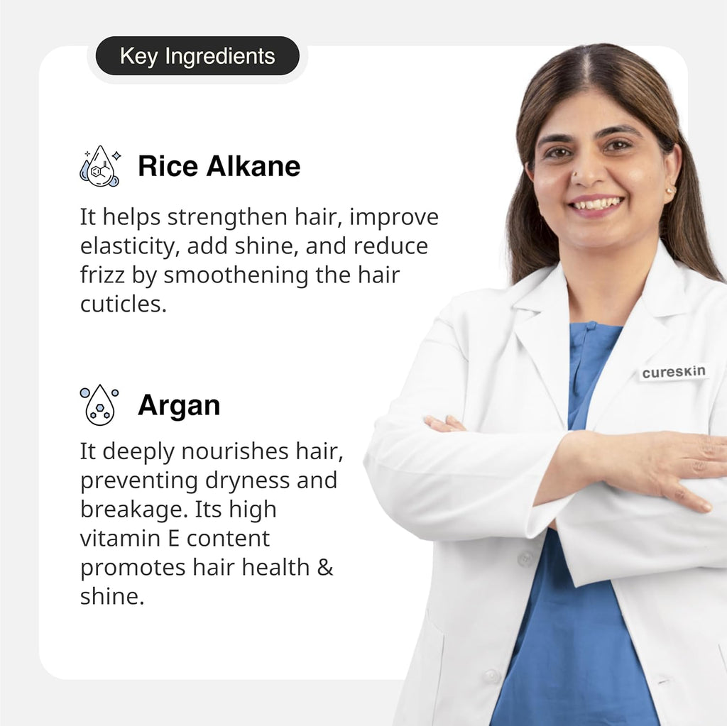Cureskin Smooth Shine Hair Serum for Dry Frizzy Hair
