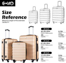 Load image into Gallery viewer, COOLIFE Carry on Luggage Travel Trolley Bag ABS Hard Shell Suitcase