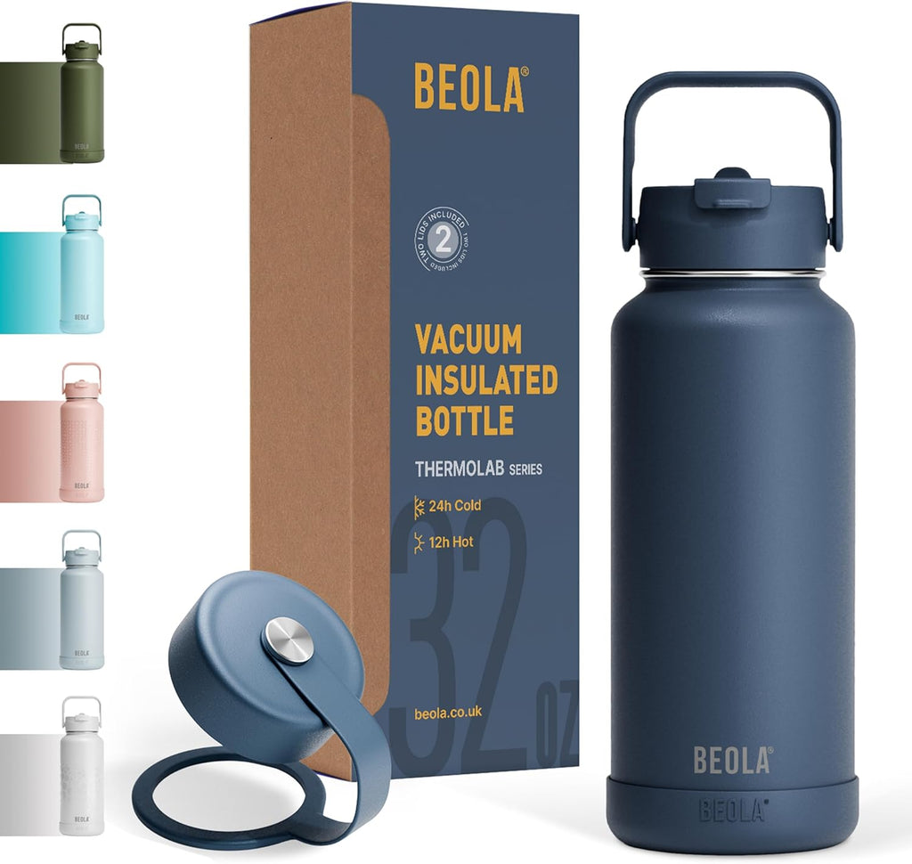 BEOLA 950ml Water Bottle Stainless Steel Insulated Thermos