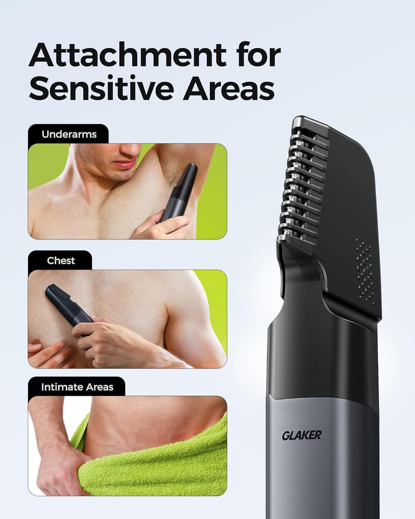 GLAKER Professional Men Hair Trimmer Kit with T Blade